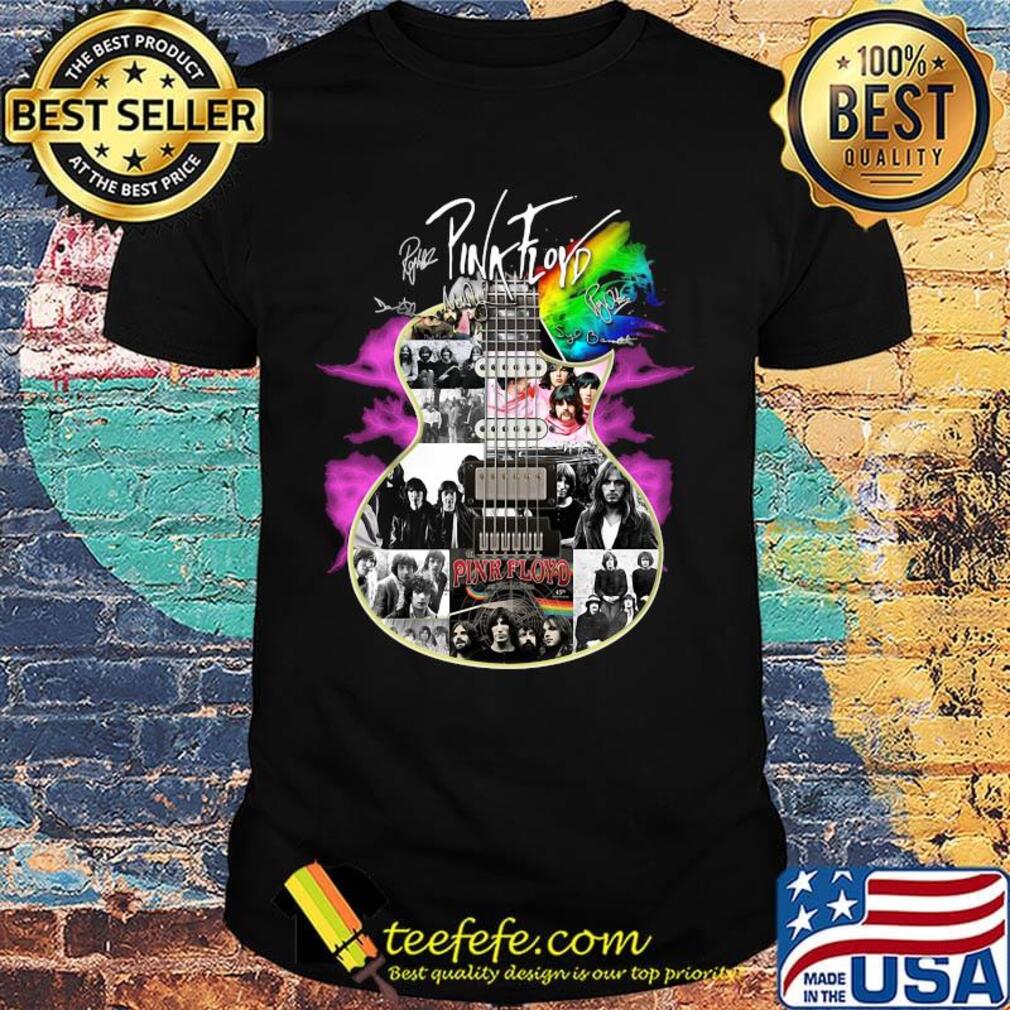 Guitar pink floyd band members signatures shirt Guitar pink floyd band members signatures shirt
