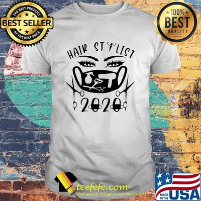 Hair stylist 2020 black face mask shirt