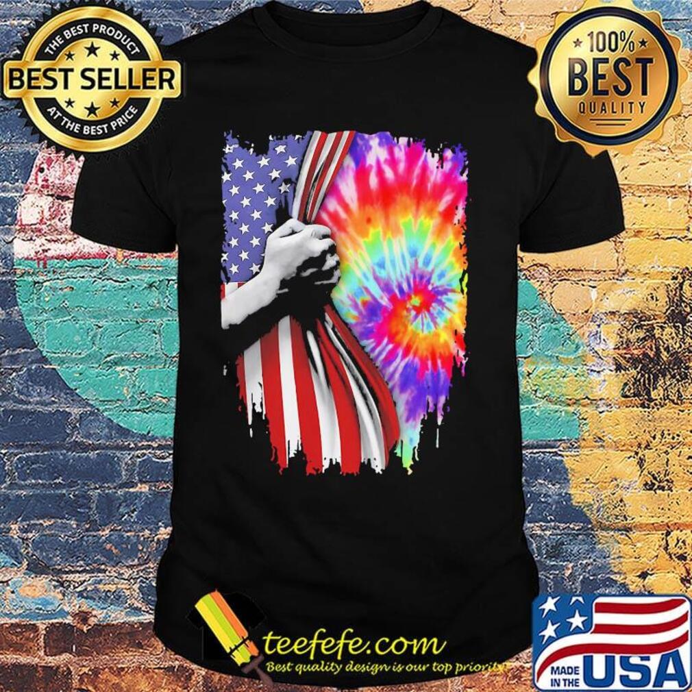 HAND BLACK LIVES MATTER AMERICAN FLAG COLOR SHIRT