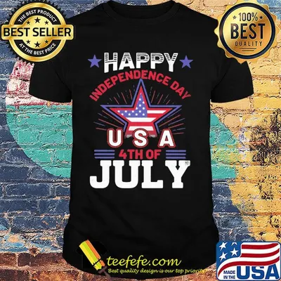 Happy independence day usa 4th of july flag star shirt