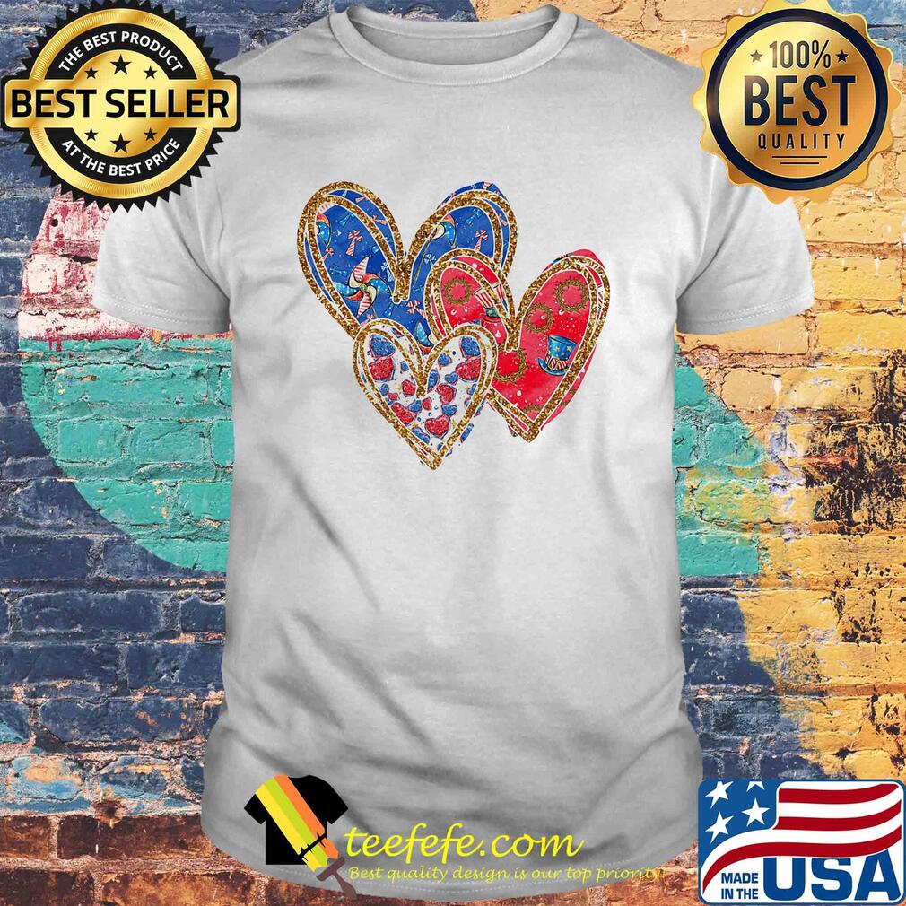 Heart American flag veteran Independence Day hat shirt
