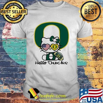 Hello kitty oregon ducks football hello ducks shirt