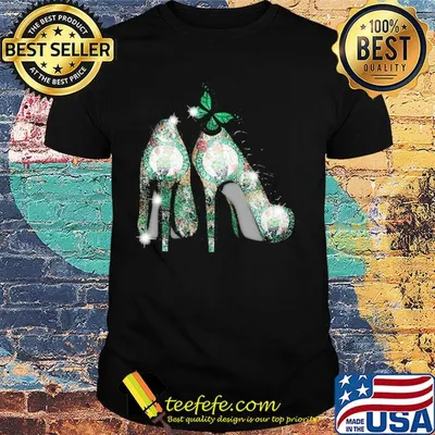 High heels butterfly boston celtics diamond shirt
