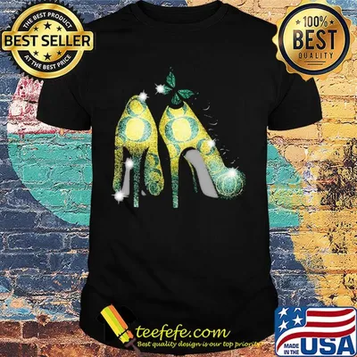 High heels butterfly oregon ducks diamond shirt
