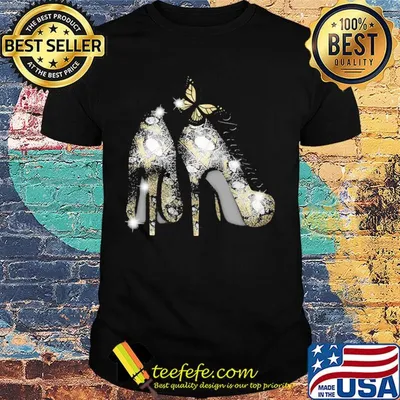 High heels butterfly pittsburgh penguins diamond shirt