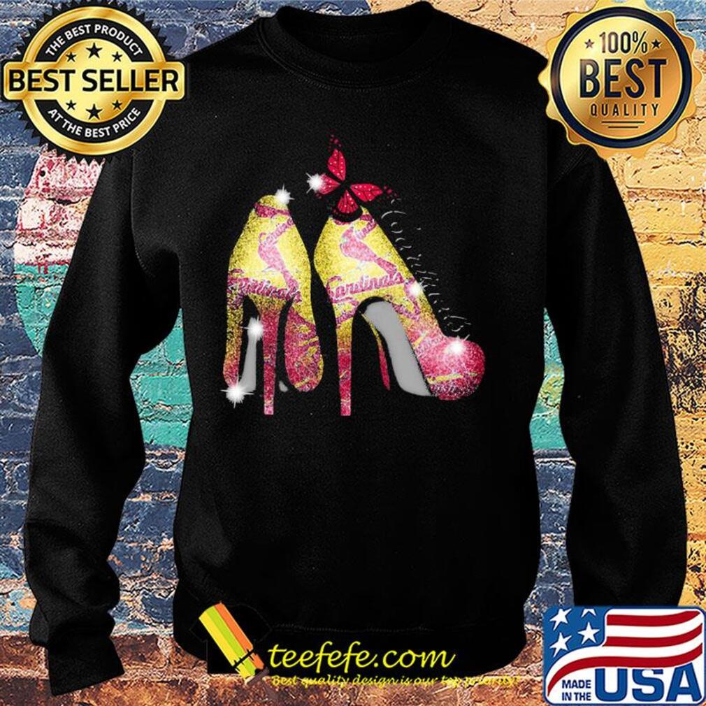 High heels butterfly st. louis cardinals diamond s Sweater High heels butterfly st. louis cardinals diamond s Sweater
