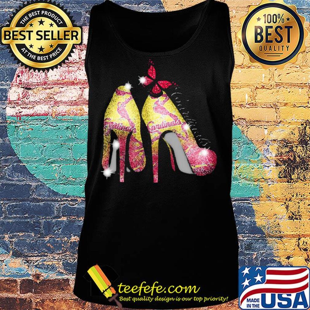 High heels butterfly st. louis cardinals diamond s Tank top High heels butterfly st. louis cardinals diamond s Tank top