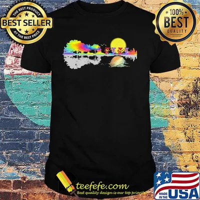 Hippie bear singing water reflection shirt