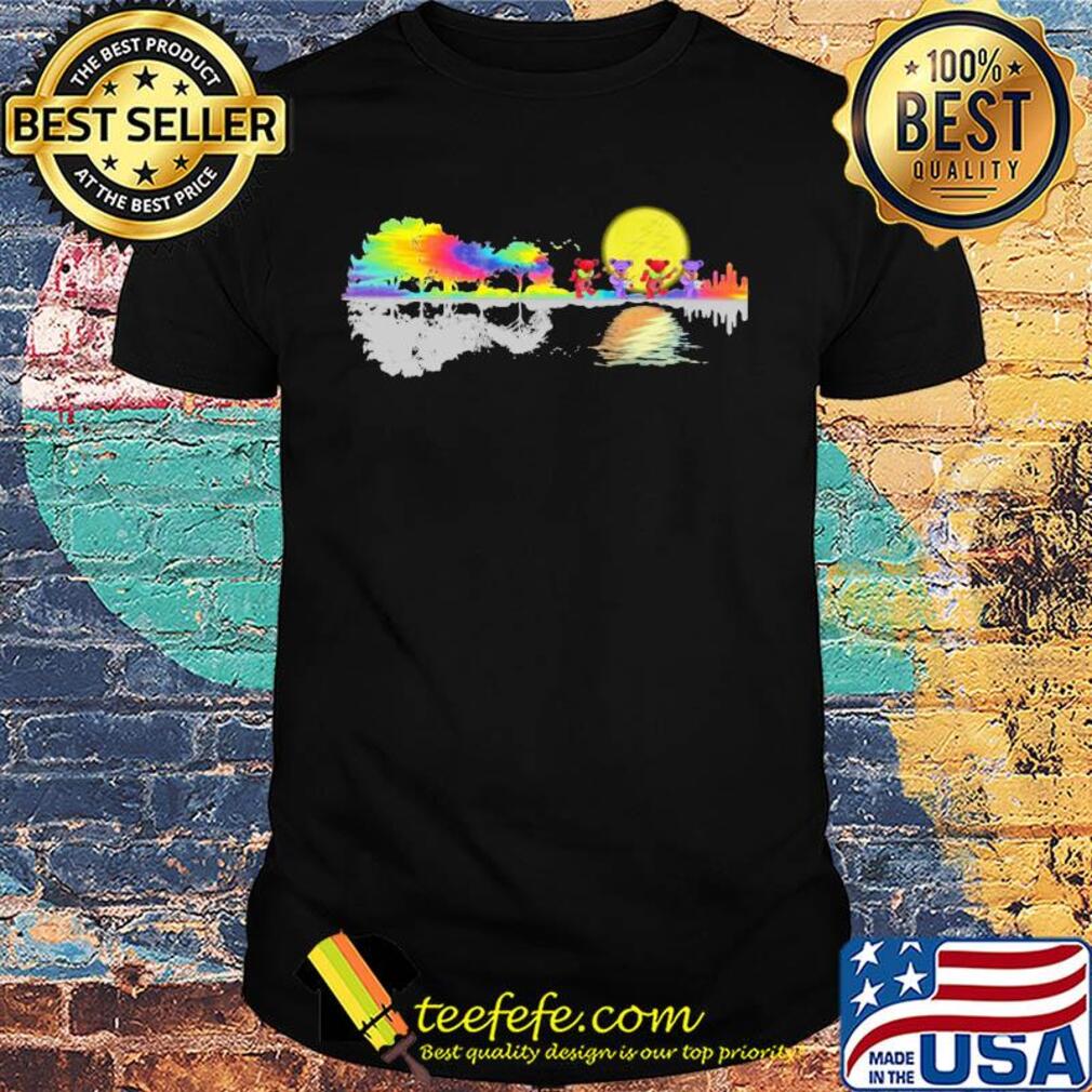 Hippie bear singing water reflection shirt Hippie bear singing water reflection shirt