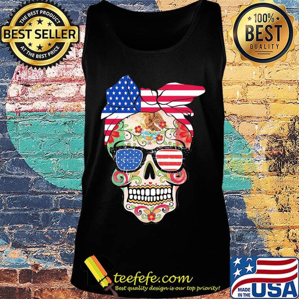 Hippie skull american flag independence day s Tank top Hippie skull american flag independence day s Tank top