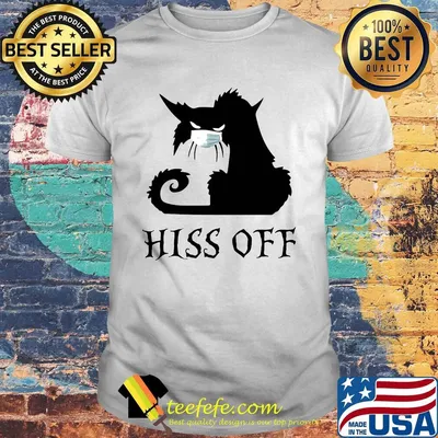 Hiss off cat mask shirt