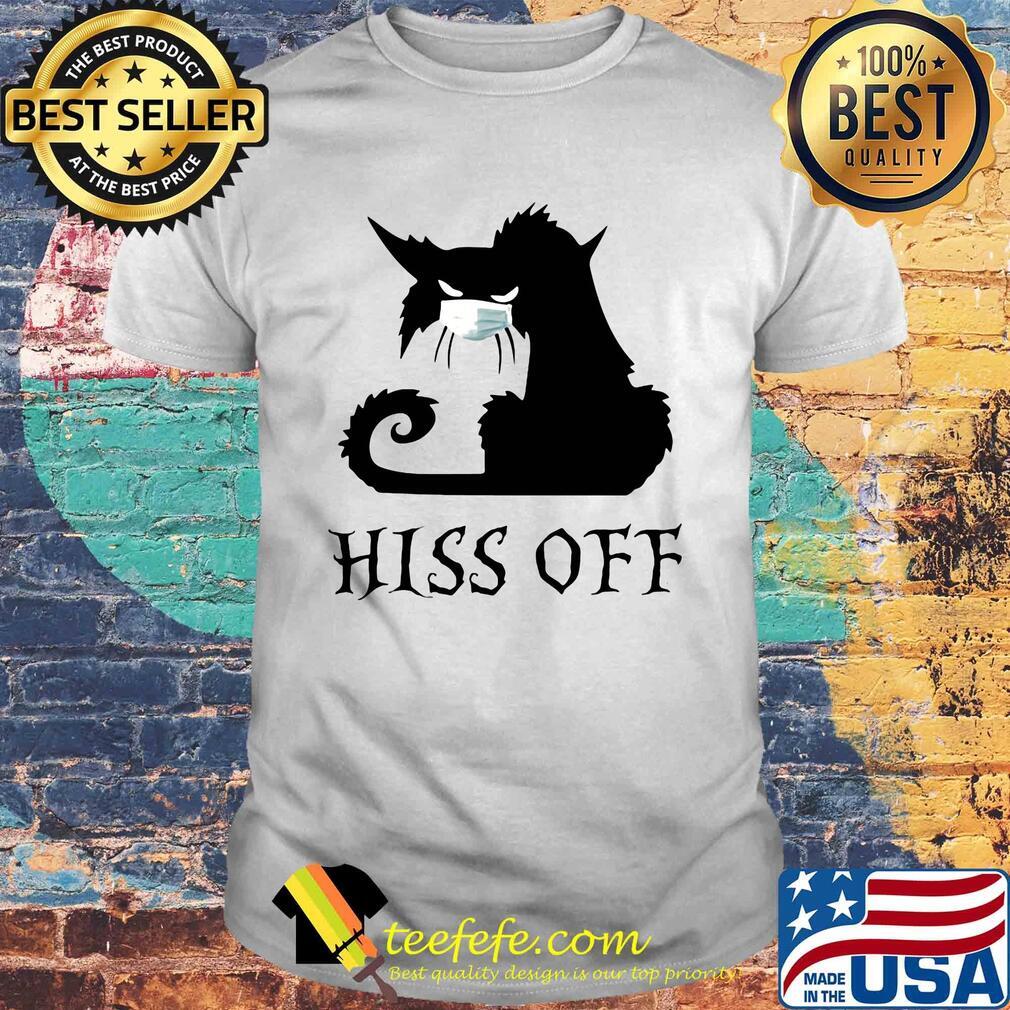 Hiss off cat mask shirt