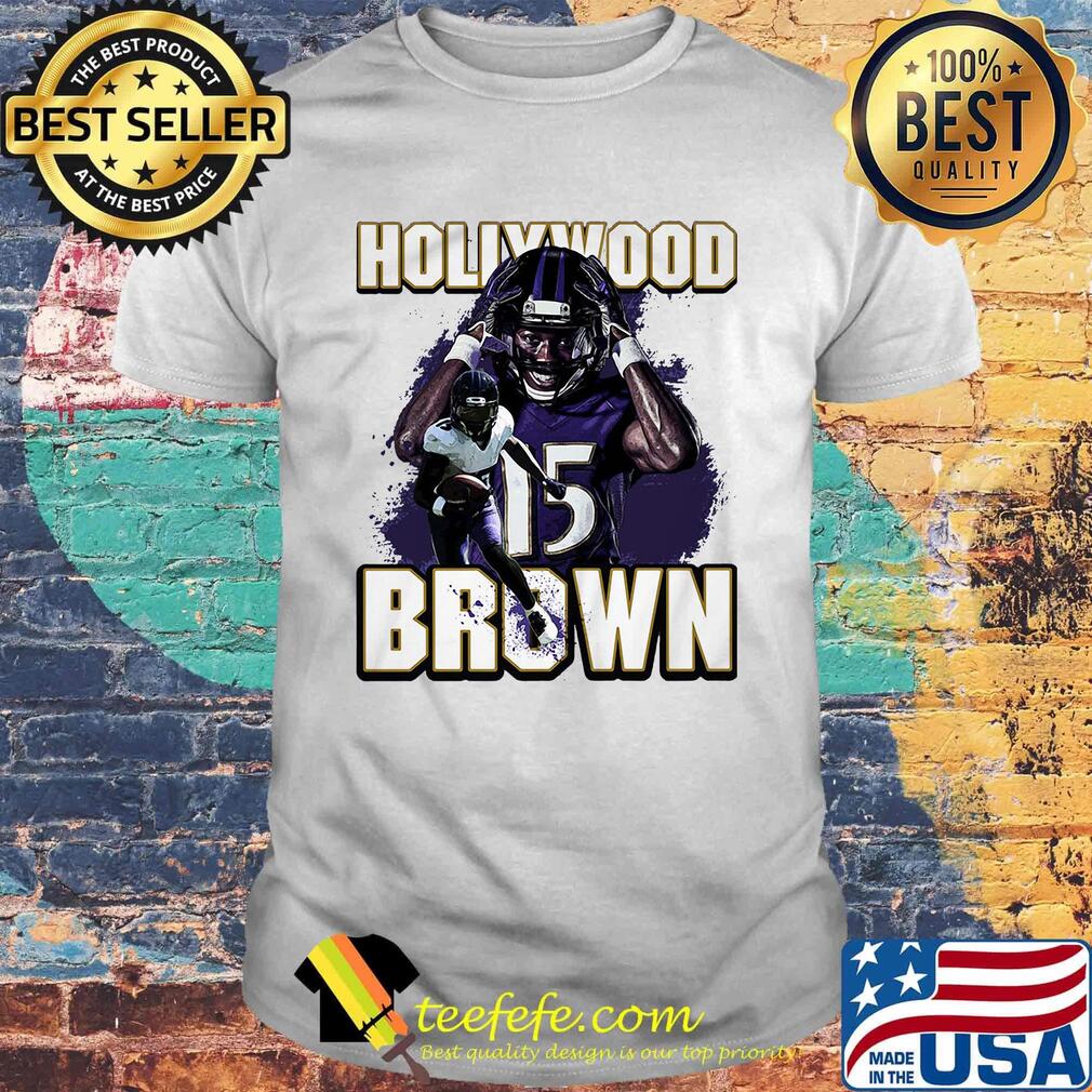 Hollywood brown 15 baltimore raven football team player shirt