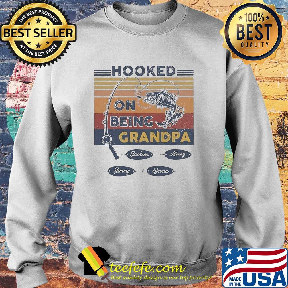 Hooked on being grandpa fishing vintage s Sweater Hooked on being grandpa fishing vintage s Sweater