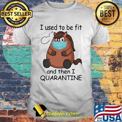 Horses mask I used to be fit and then I quarantine shirt