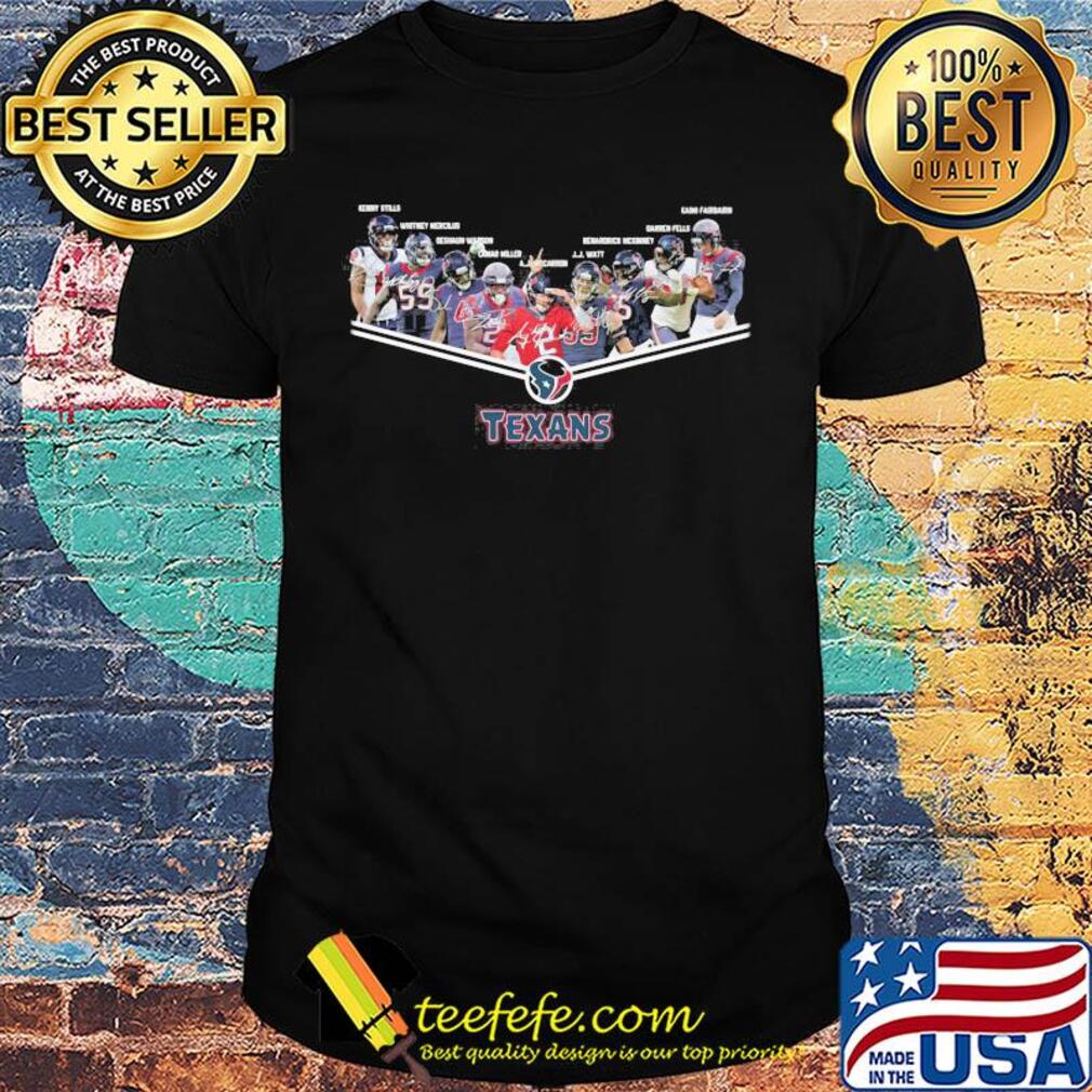 Houston texans football team players signatures shirt Houston texans football team players signatures shirt