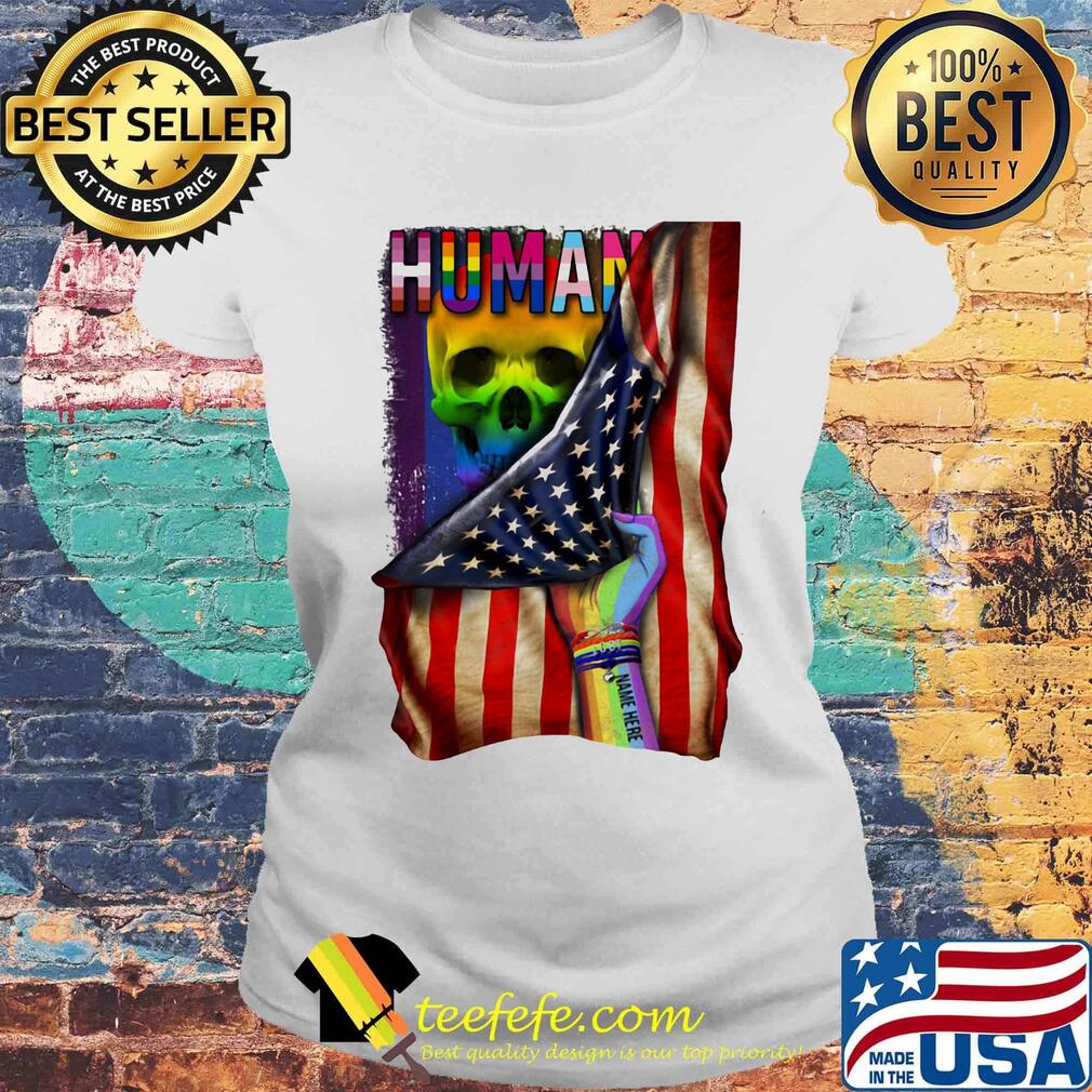 Human Skull American flag independence day LGBT s Laides tee Human Skull American flag independence day LGBT s Laides tee