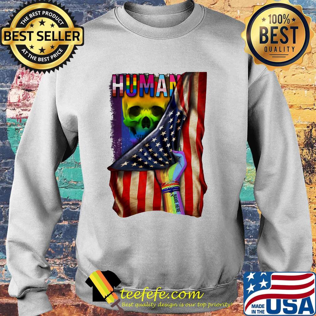 Human Skull American flag independence day LGBT s Sweater Human Skull American flag independence day LGBT s Sweater