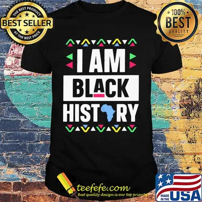I am black history map shirt
