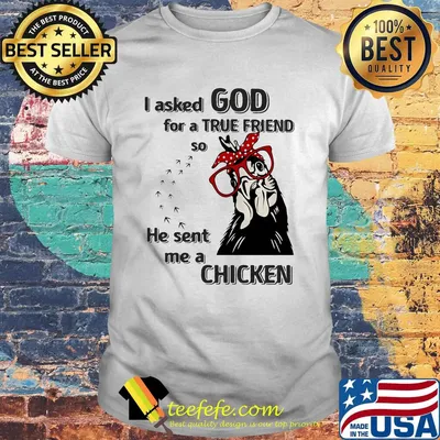 I Asked God For A True Friend So He Sent Me A Chicken Shirt