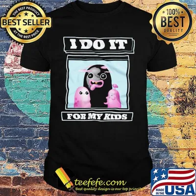 I Do It For My Kids Gosht Black Pink Shirt