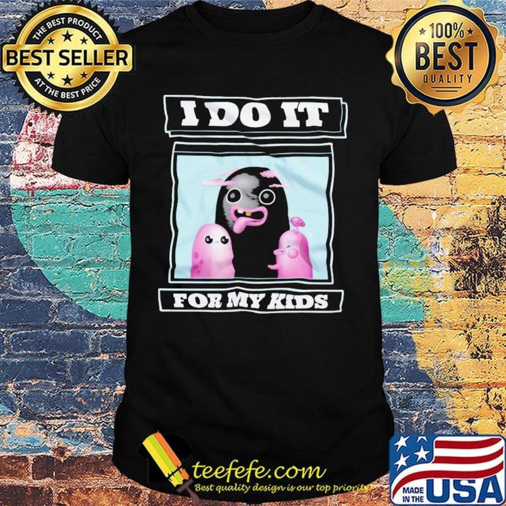 I Do It For My Kids Gosht Black Pink Shirt