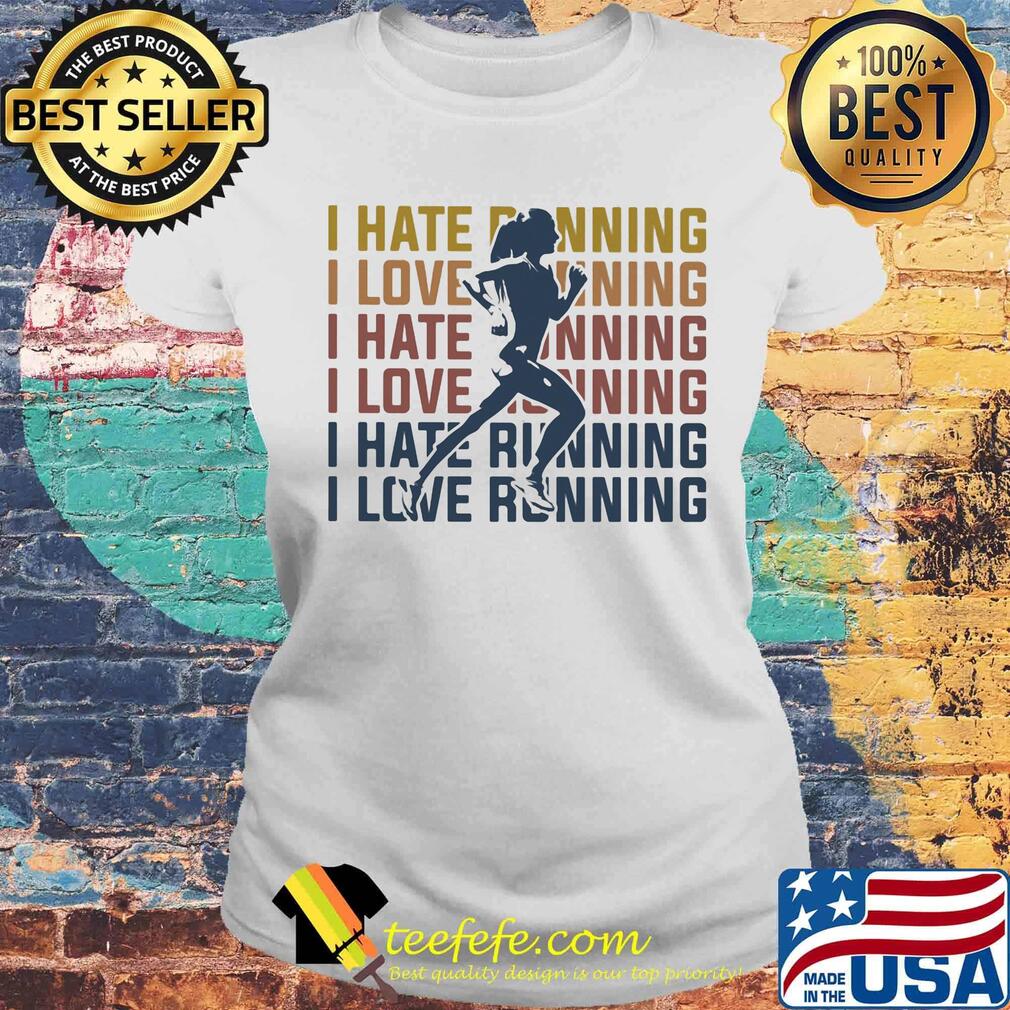I hate running I love running vintage s Laides tee I hate running I love running vintage s Laides tee