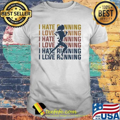 I hate running I love running vintage shirt