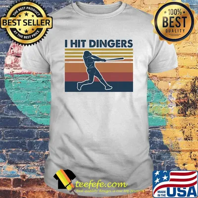 I Hit Dingers Baseball Vintage Retro Shirt