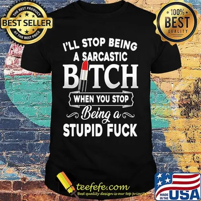 I'll Stop Being A Sarcastic Bich When You Stop Being A Stupid Fuck Shirt