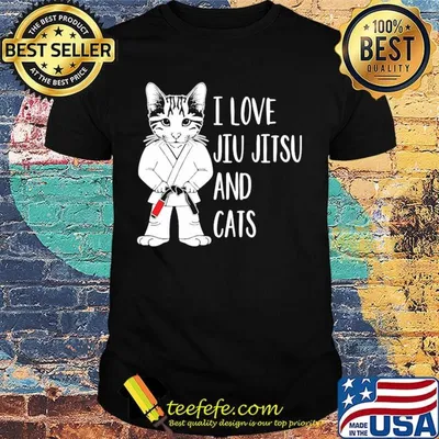 I love Jiu Jitsu and cats shirt