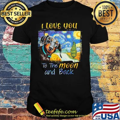 I Love You To The Moon And Back Beauceron Dog Shirt