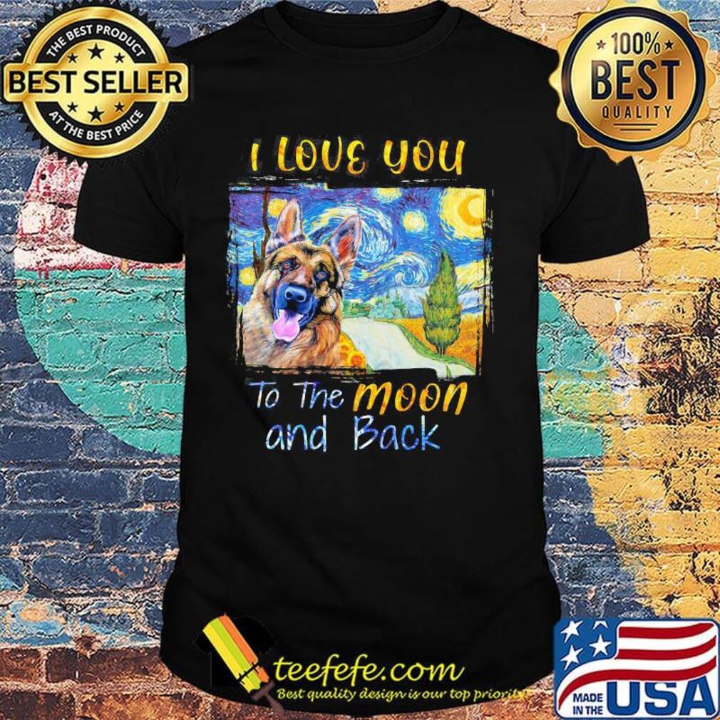 I Love You To The Moon And Back Sheep Dog Shirt