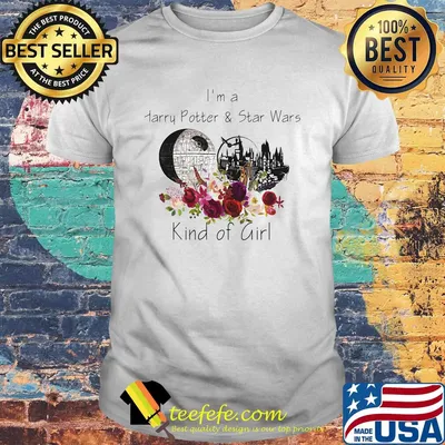 I'm a harry potter and star wars kind of girl flowers shirt