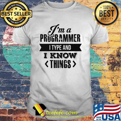I'm a programmer I type and I know things shirt