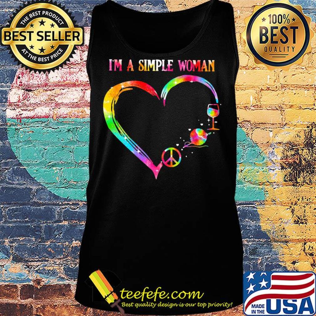 I'm a simple woman heart Crochet wine s Tank top I'm a simple woman heart Crochet wine s Tank top