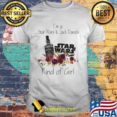 I'm a star wars and jack daniles kind of girl flowers shirt