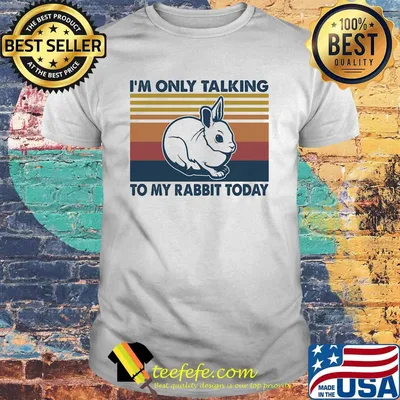 I'm only talking to my rabbit today vintage retro shirt