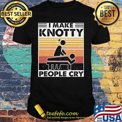 I make knotty people cry vintage retro black shirt