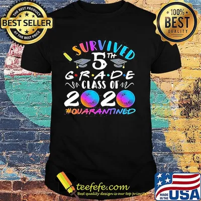 I survived 5th grade class of 2020 bubble virus corona quarantined shirt