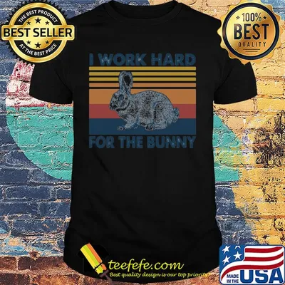 I work hard for the bunny vintage retro shirt