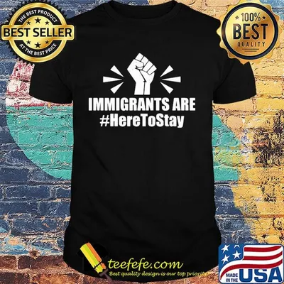 Immigrants Are Here To Stay Hand Black Lives Matter Shirt