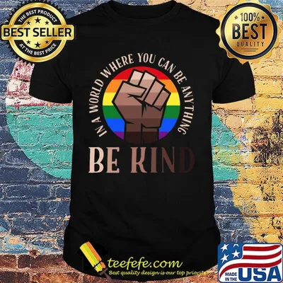 In A World Where You Can Be Anything Be Kind Black Lives Matter LGBT Shirt