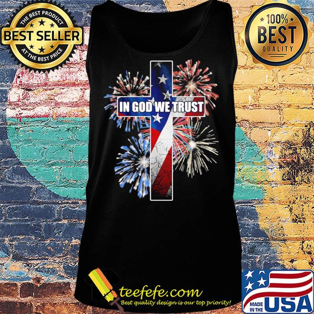 In god we trust jesus firework american flag independence day s Tank top In god we trust jesus firework american flag independence day s Tank top