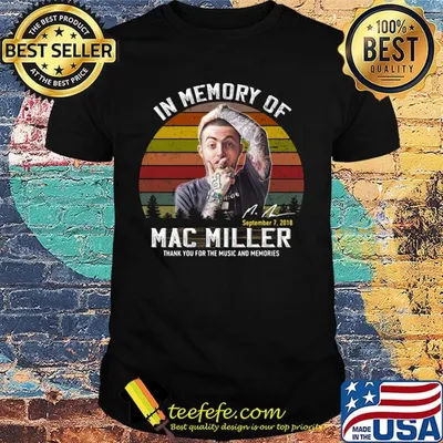 In memory of mac miller thank you for the music and memories signature vintage retro shirt