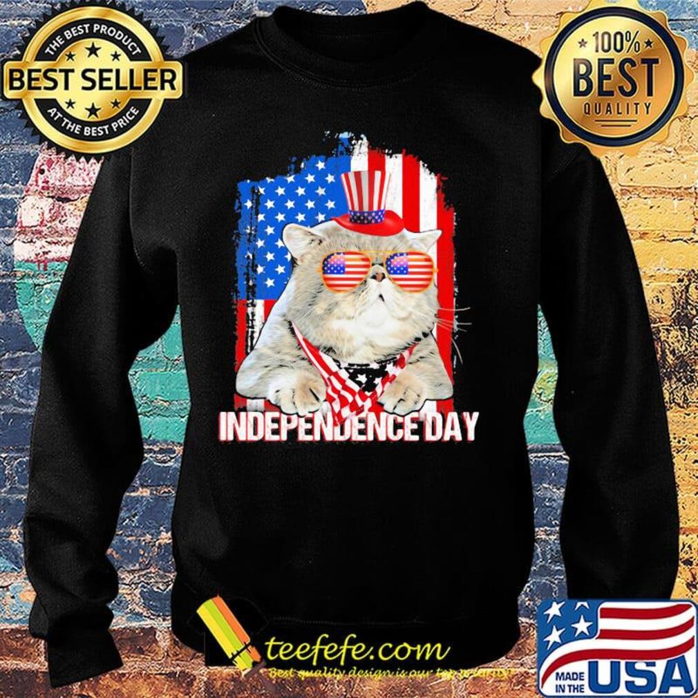 Independence day Cat american flag s Sweater Independence day Cat american flag s Sweater