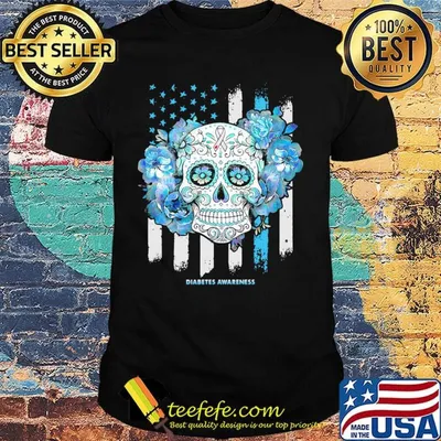 Independence day festival of death skull diabetes awareness shirt