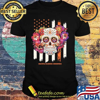 Independence day festival of death skull multiple sclerosis awareness shirt