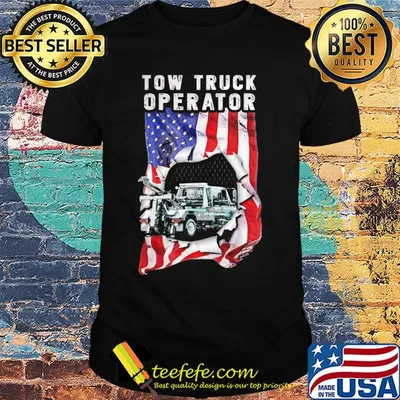 Independence Day flag american tow truck operator shirt