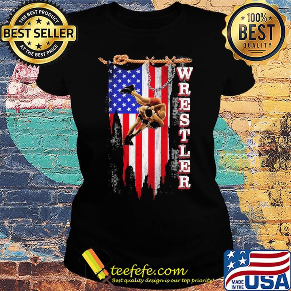 Independence Day flag american wrestler s Ladies tee Independence Day flag american wrestler s Ladies tee